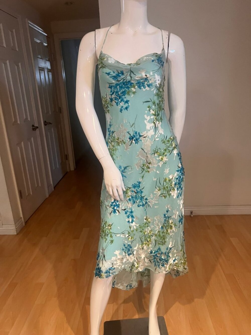 VINTAGE Y2K LAUNDRY BY SHELLI SEGAL EMBELLISHED FAIRY WHIMSICAL SILK DRESS SZ 4